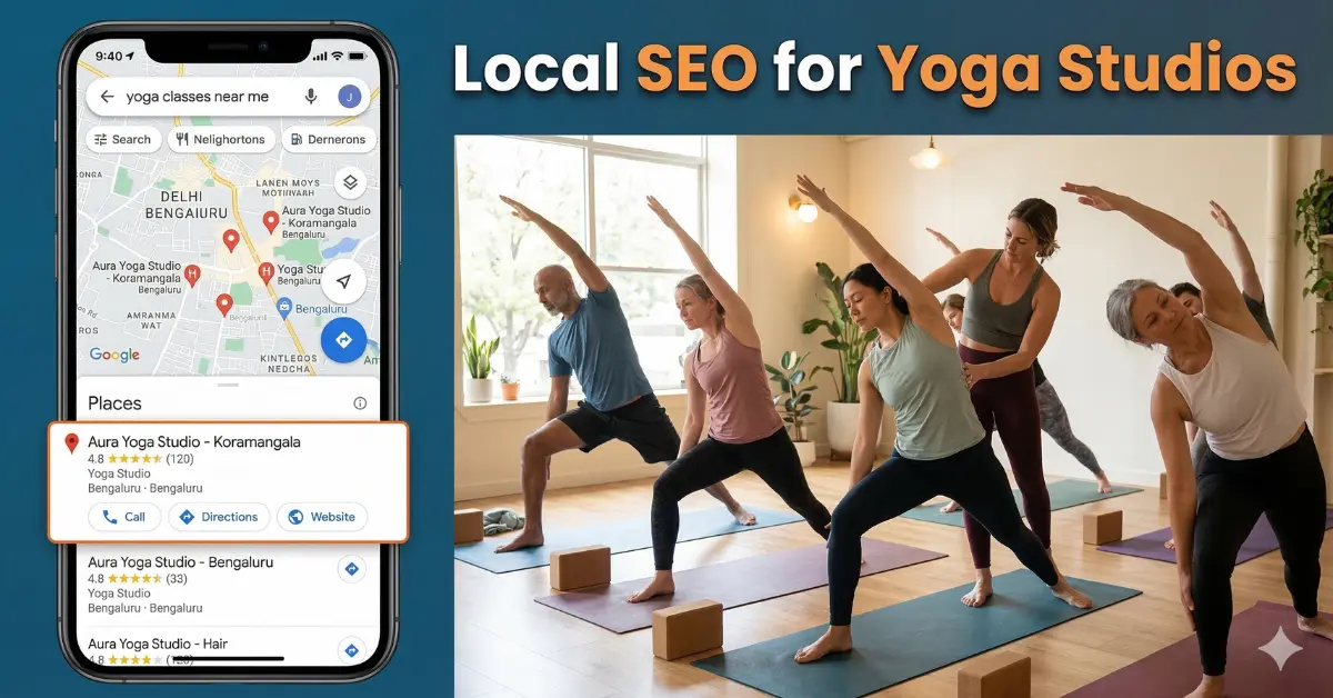 Local SEO for yoga studios in India — Google Maps ranking guide by Grow My Biz Digital
